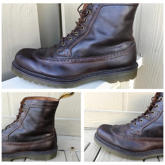 SOLD Dr. Martens Fitzroy Brogue Leather 7 Eye Boot - Picture 9 of 16